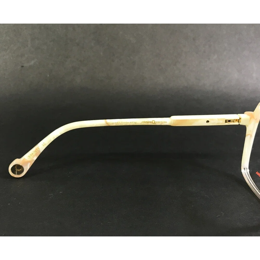Etnia Barcelona Eyeglasses Frames ATLAS BE Clear Beige Marble Aviator 57-14-138